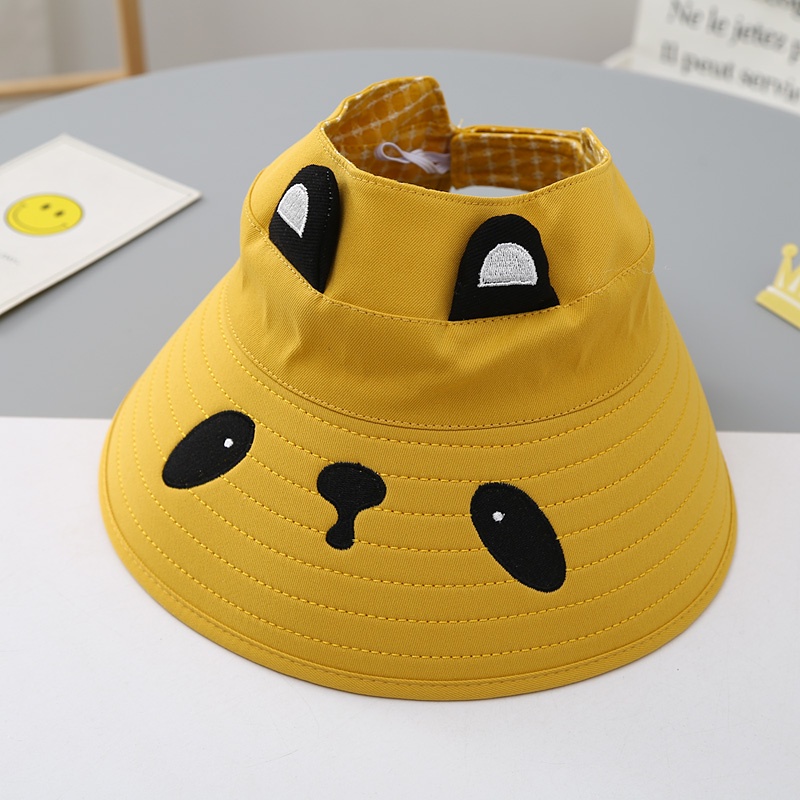 Mũ Rộng Vành Chống Nắng Thiết Kế Hở Chóp Thoáng Khí Thời Trang Xinh Xắn Dành Cho Bé