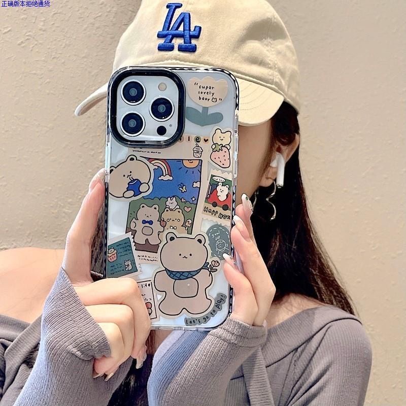 ✅Ốp Điện Thoại In Hình Gấu Hoạt Hình Đơn Giản Phong Cách Nhật Hàn Cho Iphone 1iPhone14promax 14In Apple C3N9
