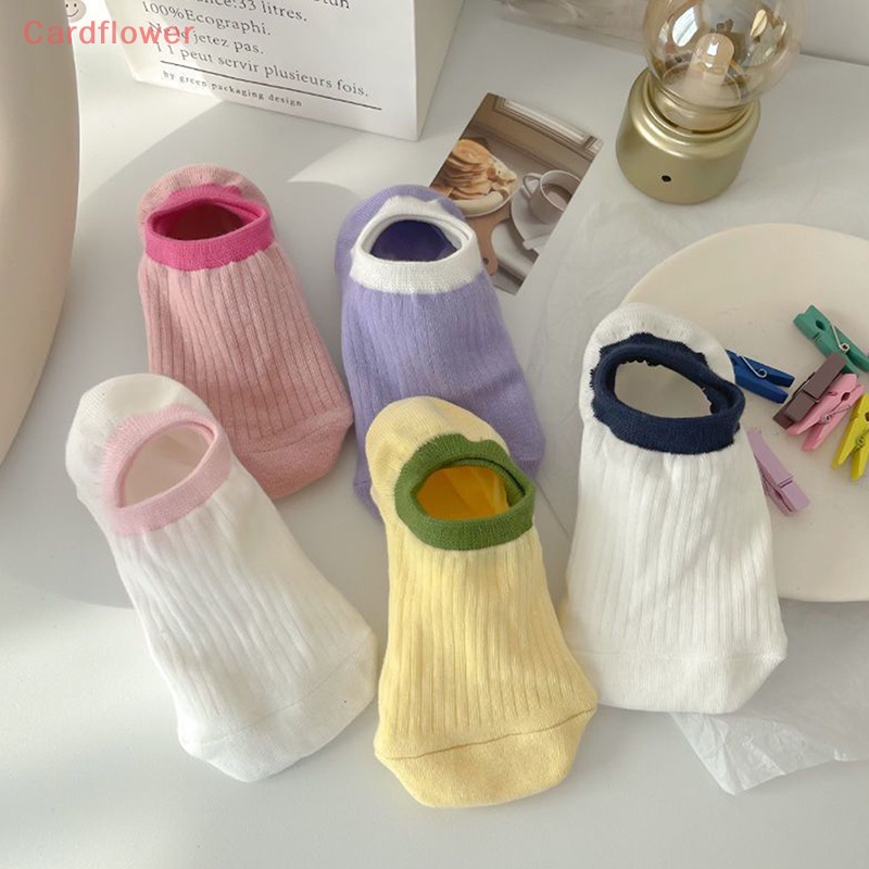 &lt; Cardflower &gt; Vớ Thuyền Mỏng Thoáng Khí Phối Màu Kẹo Ngọt Đa Dạng Thời Trang Mùa Hè Mới Cho Nữ