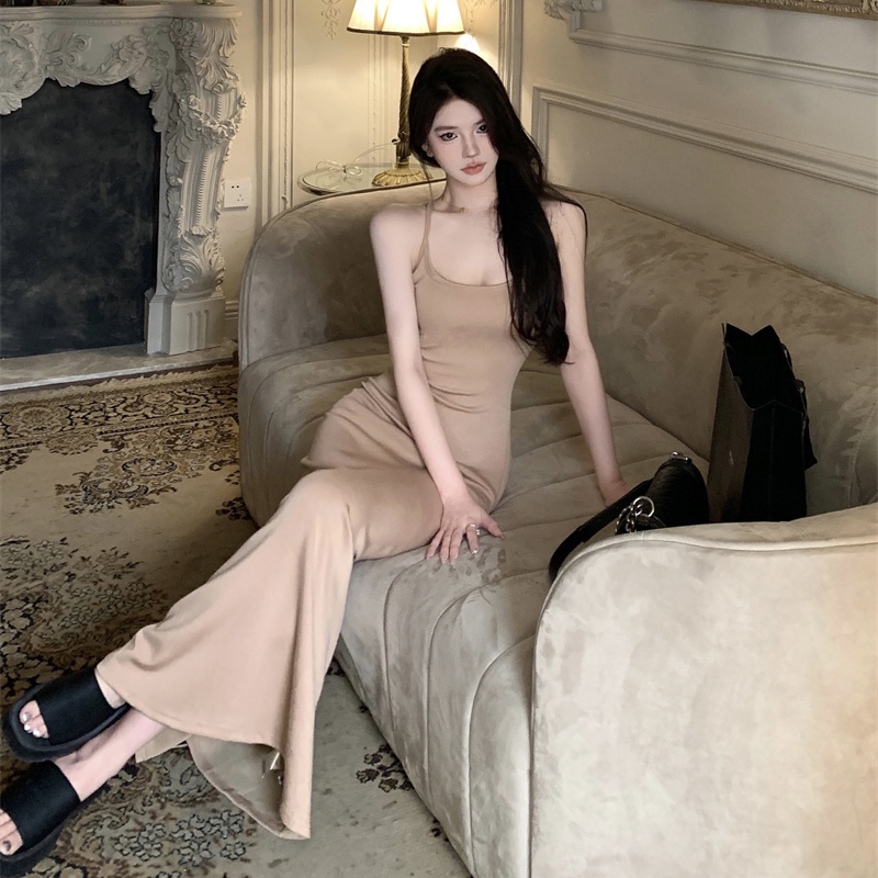 Đầm COZOK không tay đơn giản thiết kế quyến rũ thời trang