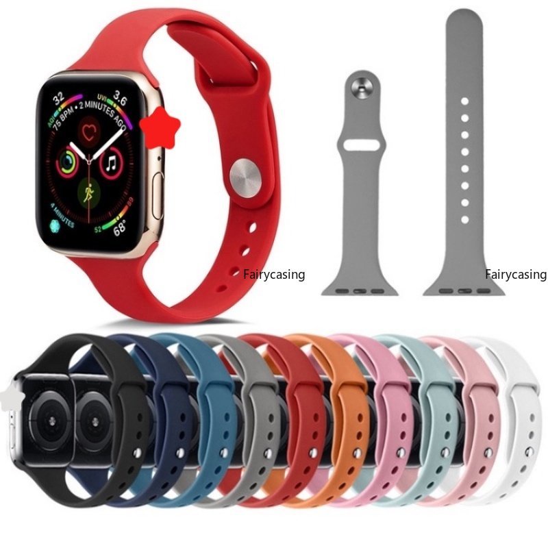 Dây Đeo Thể Thao Bằng Silicone Cho Đồng Hồ Apple 44mm 45mm 49mm 41mm 40mm 38mm 42mm 44 45 mm iwatch Ultra series 7 se 3 4 5 6 8