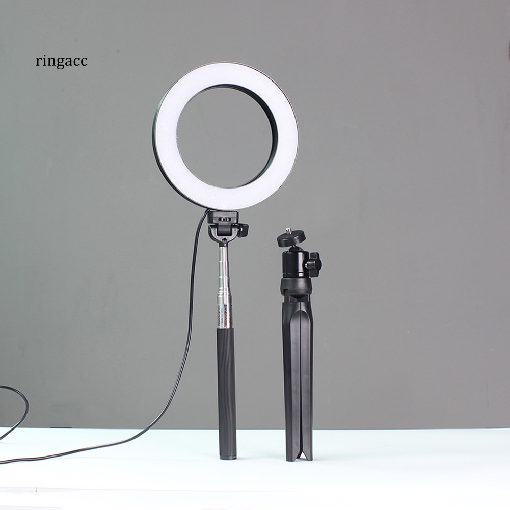 Vòng Đèn LED Tròn RGA Có Thể Điều Chỉnh Độ Sáng Kèm Giá Đỡ Ba Chân Cho Điện Thoại /