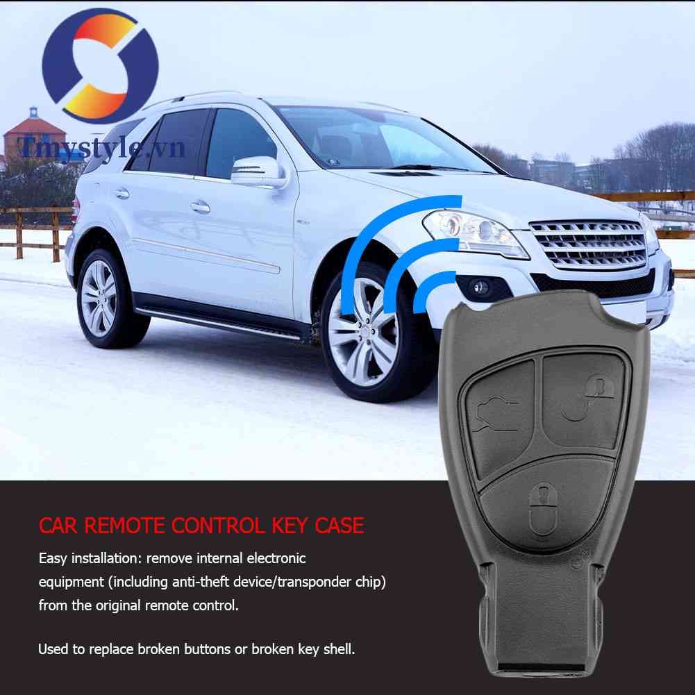 Vỏ ChìA KhóA ĐiềU KhiểN Từ Xa, 3 NúT BấM Cho Mercedes