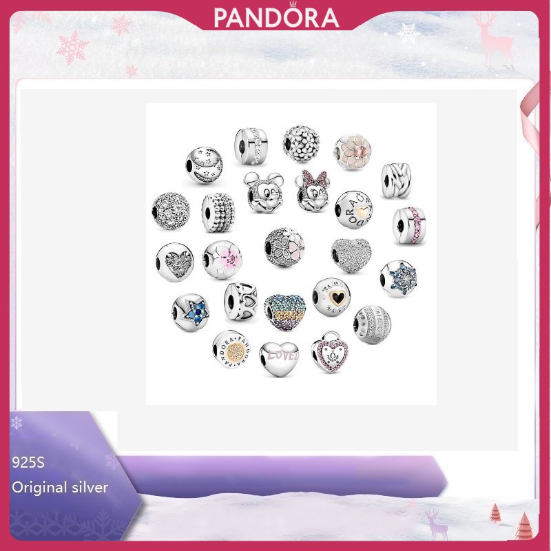 Pan S925 Sterling Silver Beaded Thời trang thanh lịch Mặt dây chuyền Beaded Series dora