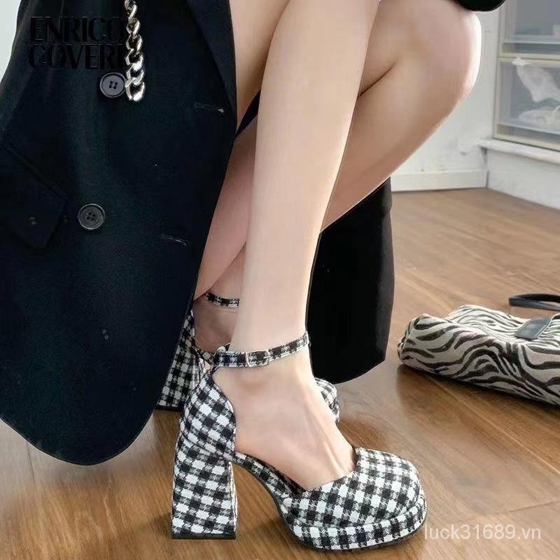 Giày Cao Gót Đế Dày Chống Thấm Nước Phong Cách Mary Jane 2023