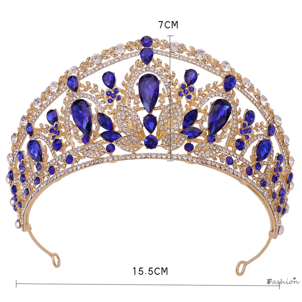 Vương Miện Đính Đá Lấp Lánh Phụ Kiện Cô Dâu Sang Trọng