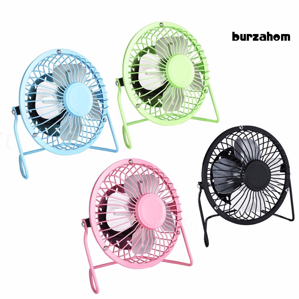 Quạt Kim Loại Làm Mát Để Bàn Kích Thước 4 inch Sạc USB Không Gây Tiếng Ồn Cho Nhà Ở
