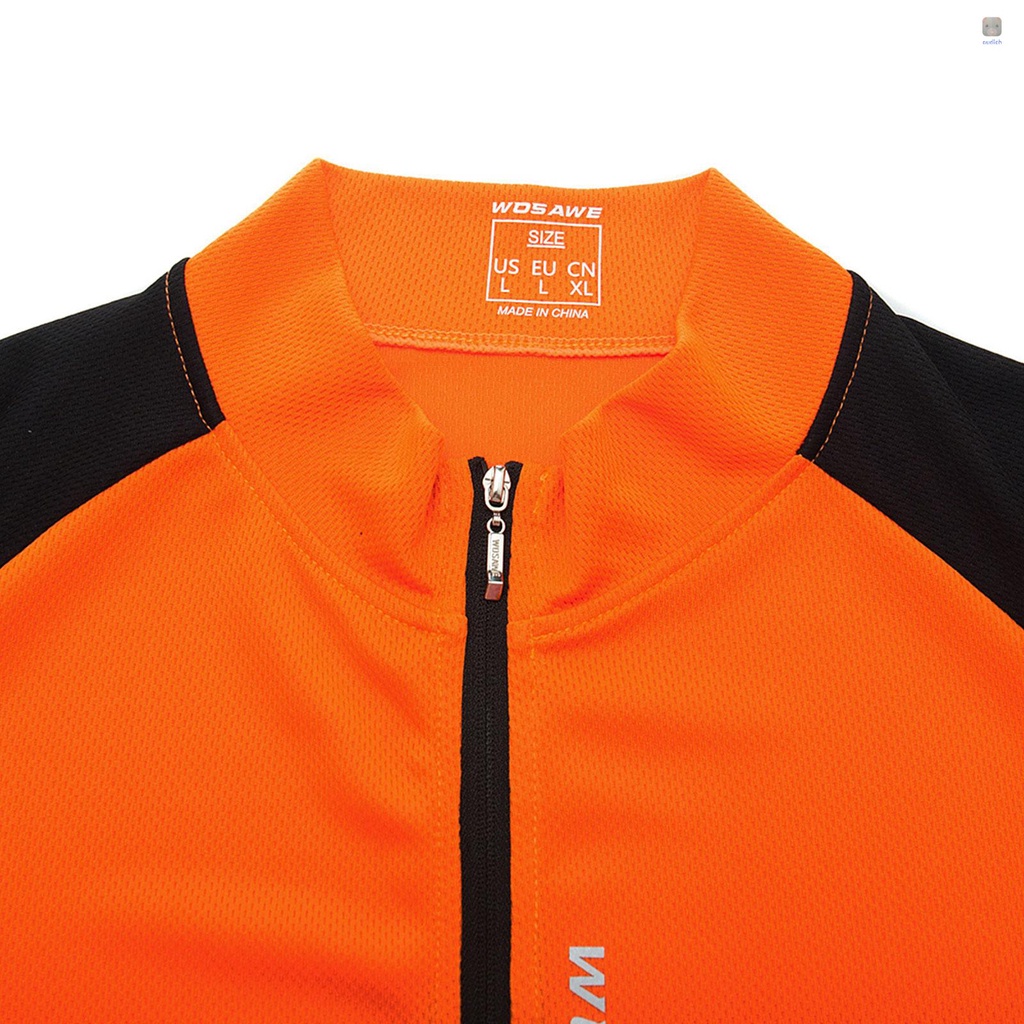 Áo Đạp Xe Dài Tay Thoáng Khí Có Khóa Kéo Toàn Diện Cho Nam