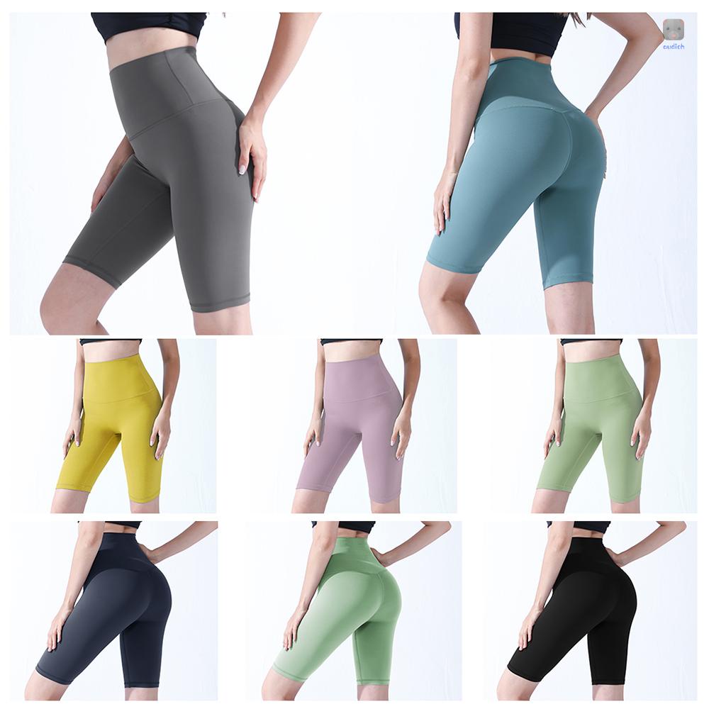 Quần Short Thể Thao Lưng Cao Co Giãn Khô Thoáng Nhanh Thời Trang Cho Nữ