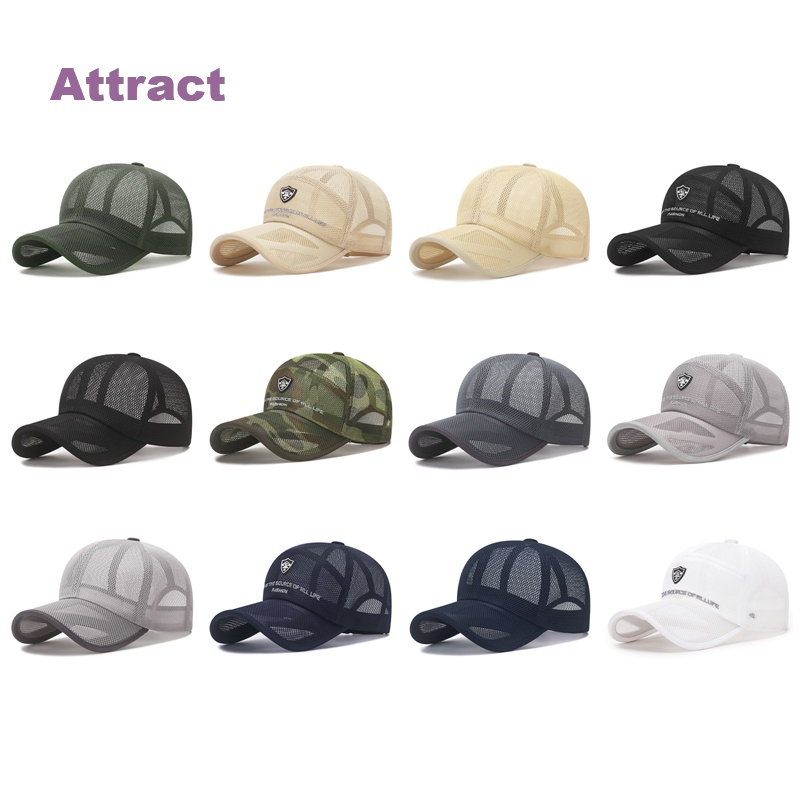 Mũ Lưỡi Trai Phối Lưới Mỏng Thoáng Khí Thời Trang Mùa Hè Cho Nam