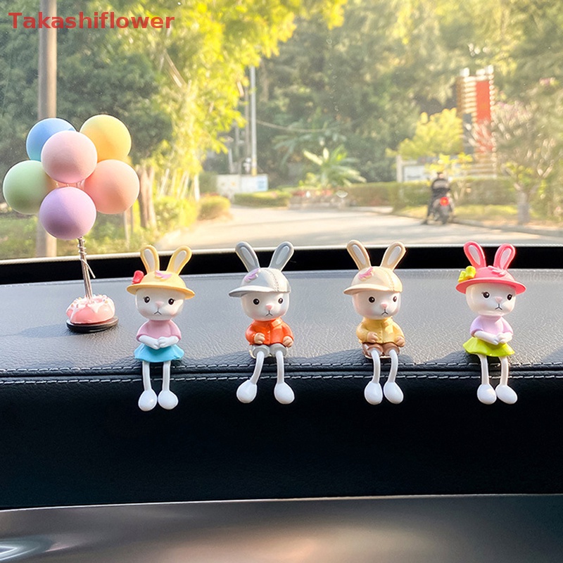 Bộ 4 Chân Treo Trang Trí Nội Thất Xe Hơi Hình Thỏ Xinh Xắn