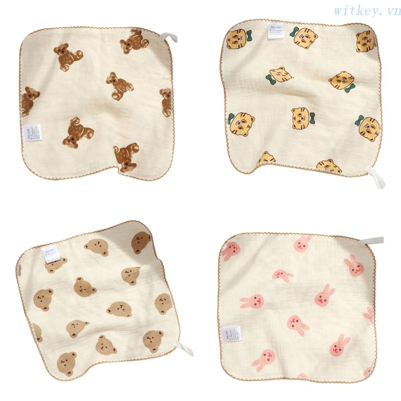 Khăn Lau Mồ Hôi In Họa Tiết Hoạt Hình Đáng Yêu Cho Bé Sơ Sinh