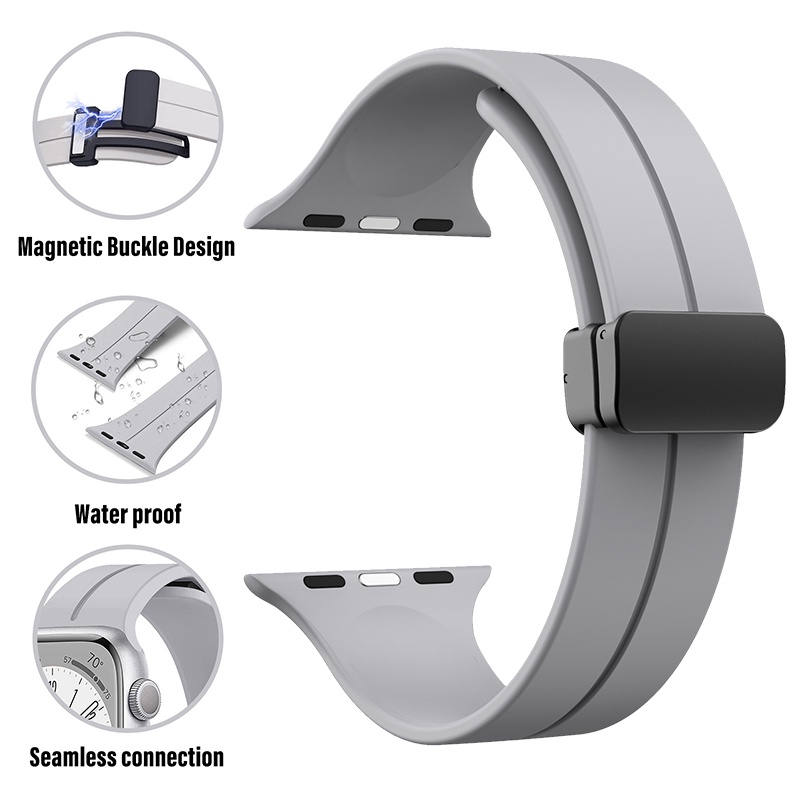 Dây Đeo Khóa Nam Châm Cho Đồng Hồ Thông Minh Apple watch Series 8 7 SE 6 5 4 3 Ultra iwatch 40mm 44mm 41mm 45mm 49mm