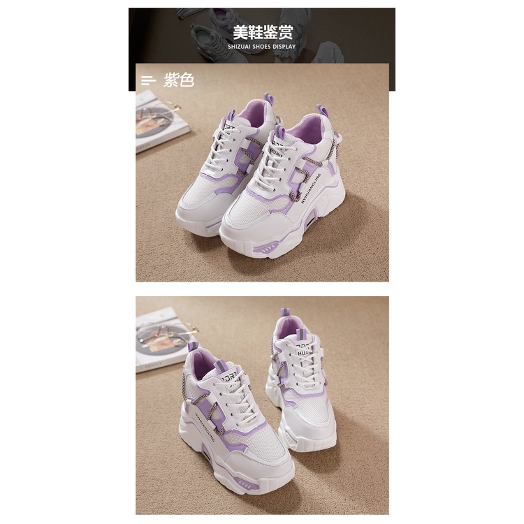 🔥giày thể thao nữ độn đế Giày Thể Thao Đế Dày Tăng Chiều Cao 5-8cm Dành Cho Nữ🔥
