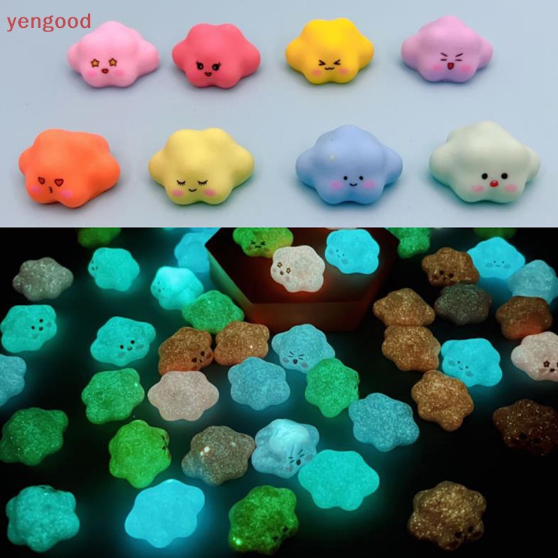 1 Đồ trang trí Đám Mây Mini Bằng Nhựa Huỳnh Quang Trang Trí Nhà Búp Bê