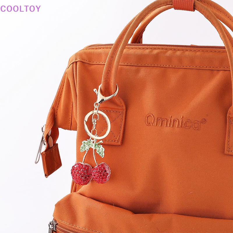 Móc Khóa Hình Quả Cherry Đính Đá Dễ Thương