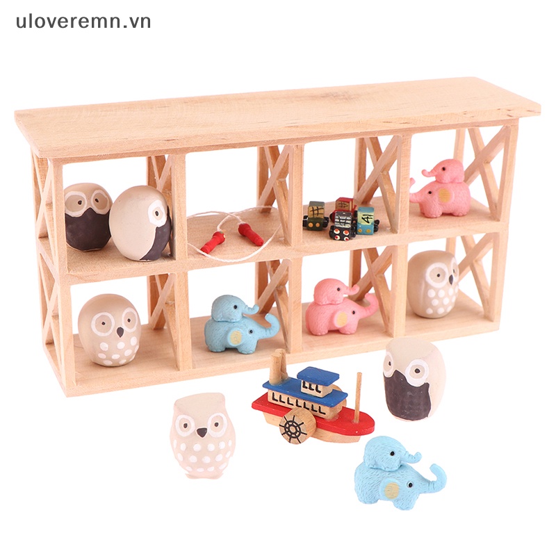1 Bộ Giá Đỡ Trưng Bày Mô Hình Chim Cú / Voi / Chim Cú Trang Trí Nội Thất Nhà Búp Bê 1: 12