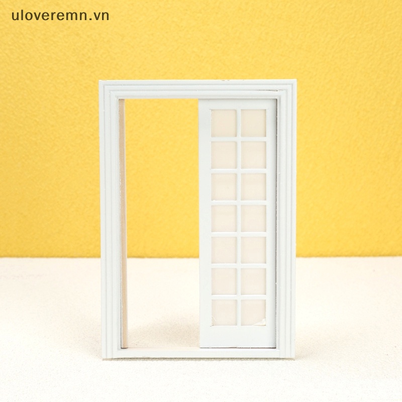 1 Set 28 Mô Hình Cửa Đôi 28 Ô Màu Trắng DIY Trang Trí Nhà Búp Bê