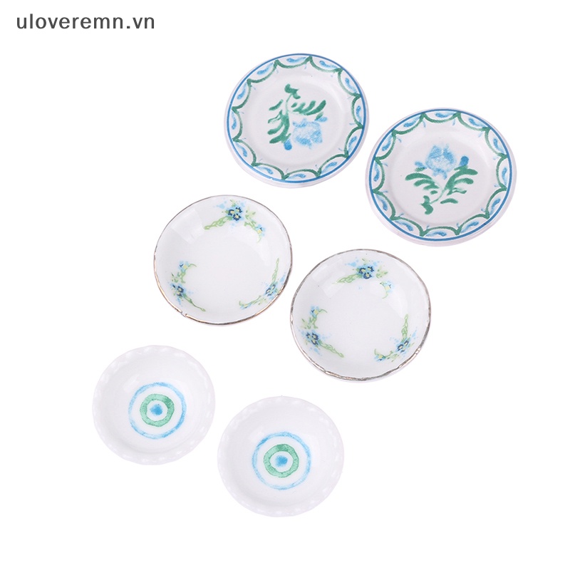 Set 2 Dĩa Thức Ăn Tỉ Lệ 1: 12 Dùng Để Trang Trí Nhà Búp Bê