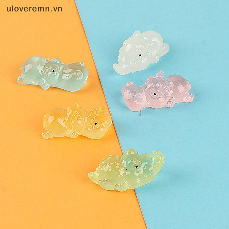 1 Tượng Động Vật Hoạt Hình Mini Phát Sáng Trang Trí Xe Hơi