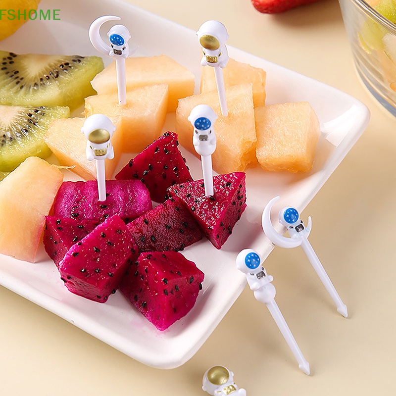 Nĩa Ăn Trái Cây Hình Động Vật Mini Bằng Nhựa Cấp Thực Phẩm Cho Bé Mới