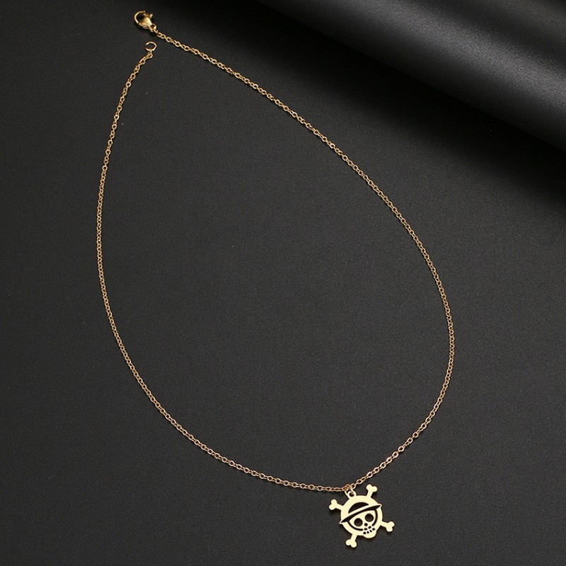 Vòng cổ Mạ Bạc 925 Mặt Hình Đầu Lâu Phong Cách Hip Hop