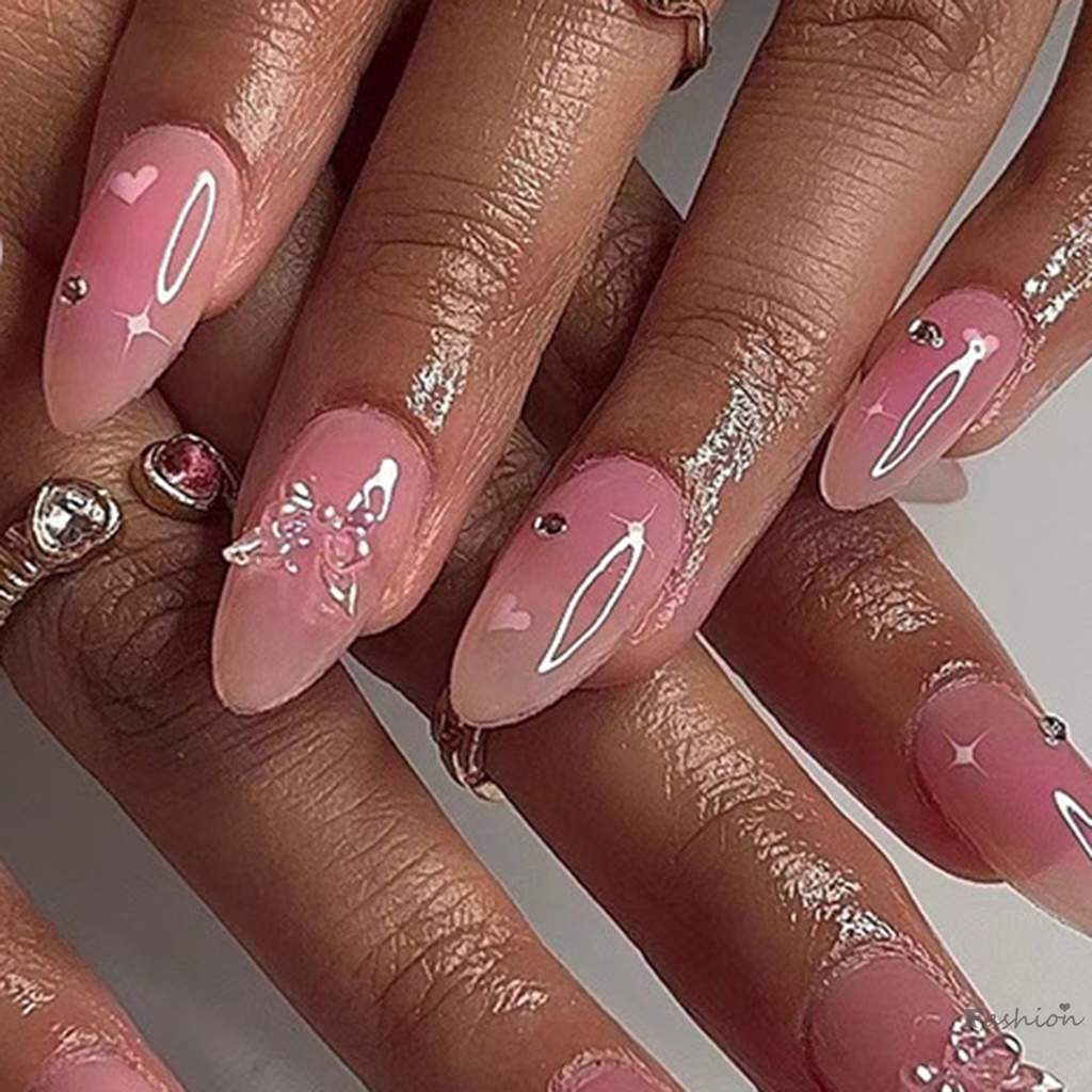 Bộ Móng Tay Giả Hình Bướm 3D Dễ Thương