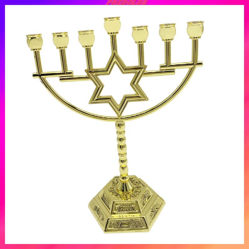 Set 2 Giá Đỡ Đèn Cầy 7 Đầu Hanukkah Menorah Để Bàn Trang Trí Tiệc Cưới