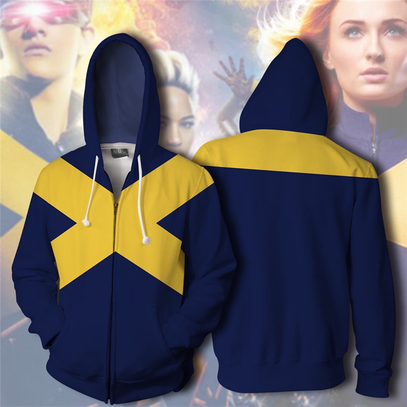 Áo Khoác Hoodie Tay Dài Có Khóa Kéo Hóa Trang Wolverine 3D Phong Cách Đường Phố Cho Nam