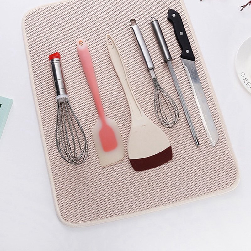 Set 3 Tấm Thảm Sợi Nhỏ Thấm Hút Nước 20x15 Inch Đa Ứng Dụng Cho Nhà Bếp