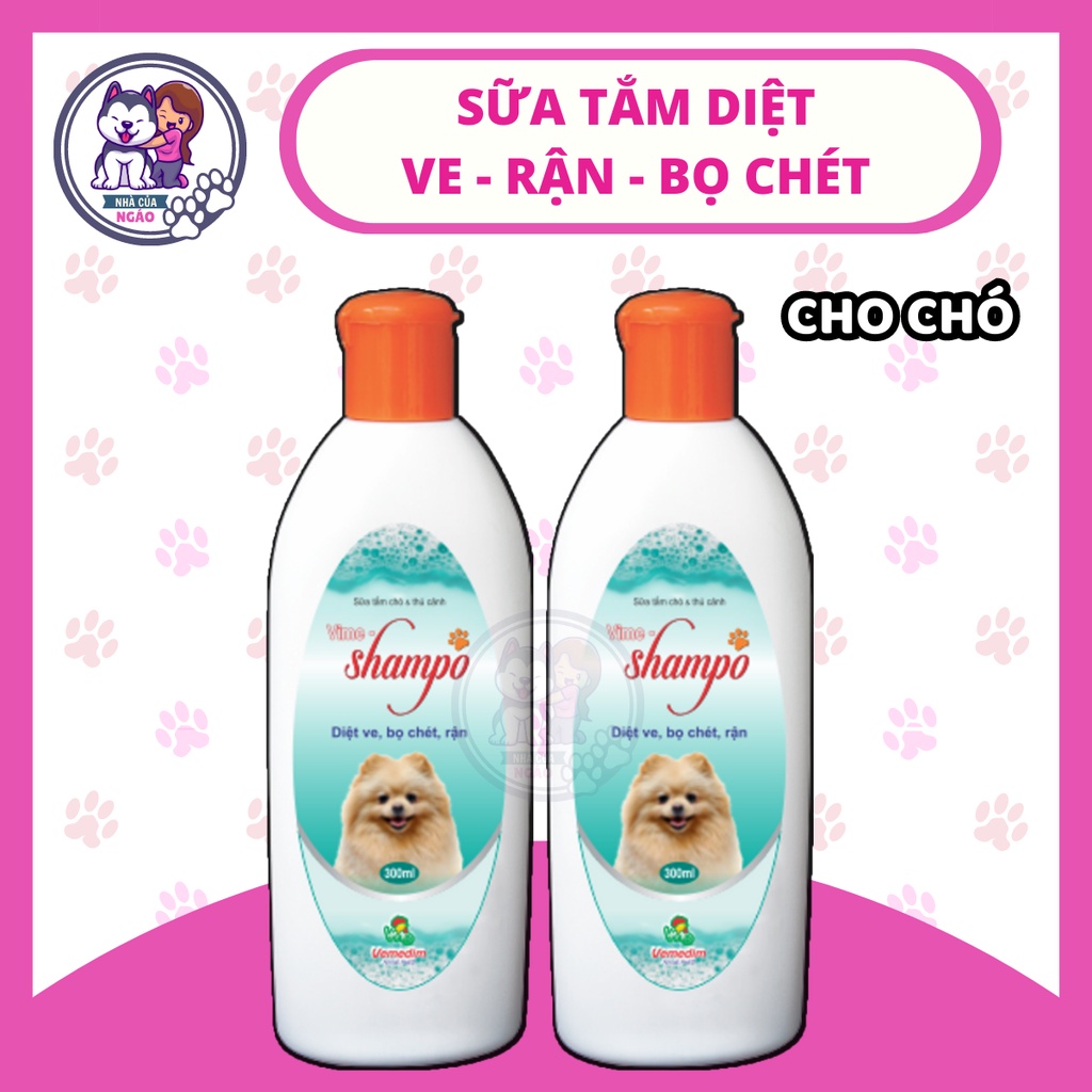 Sữa tắm diệt ve rận bọ chét cho chó mèo và thú cảnh VIME - SHAMPO VEMEDIM 300ml