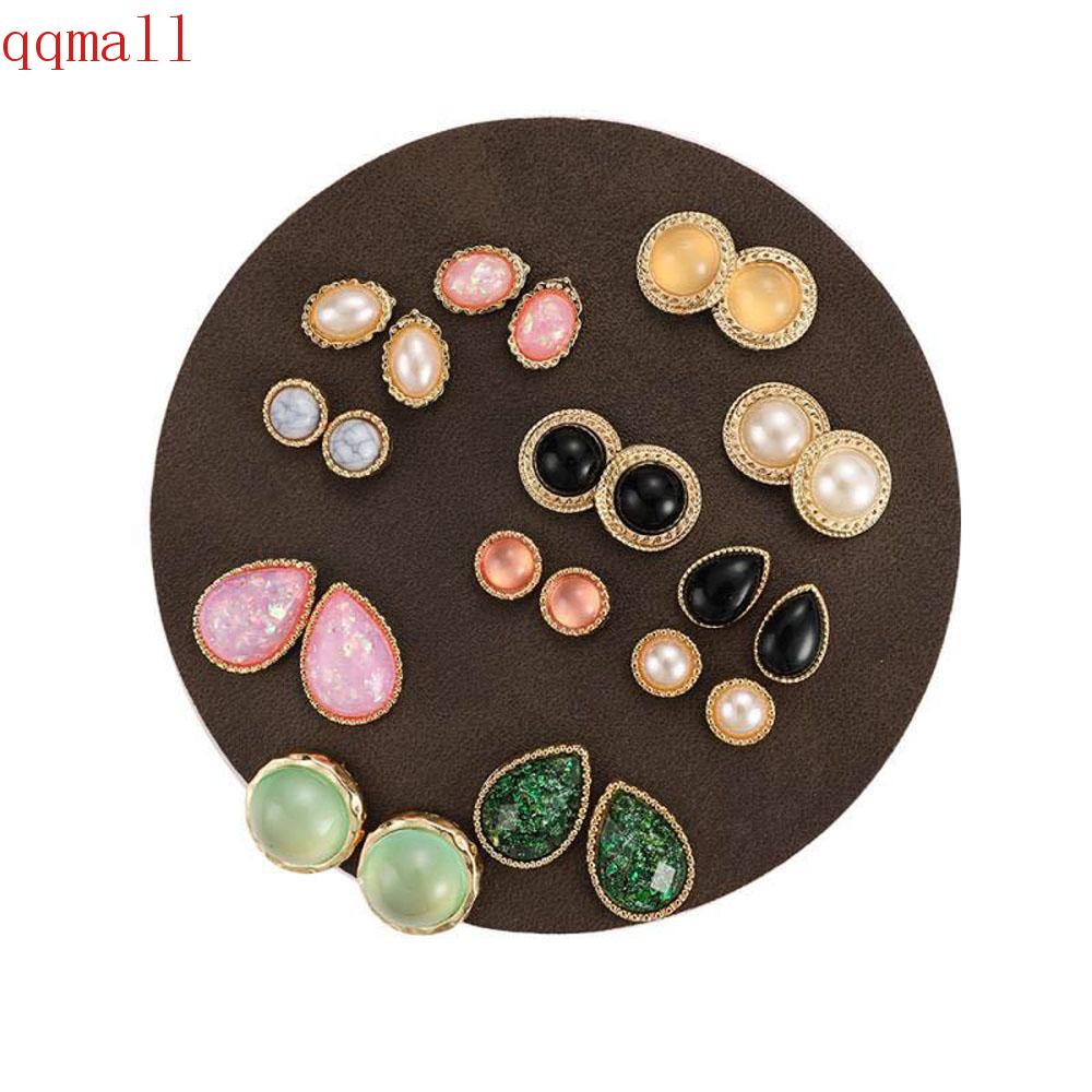 Qqmall Khuyên Tai Dạng Nụ Dự Tiệc Cưới Cho NữHoa Baroque Trang Trí|Phụ Kiện Thời Trang Dễ Thương Bắt Mắt