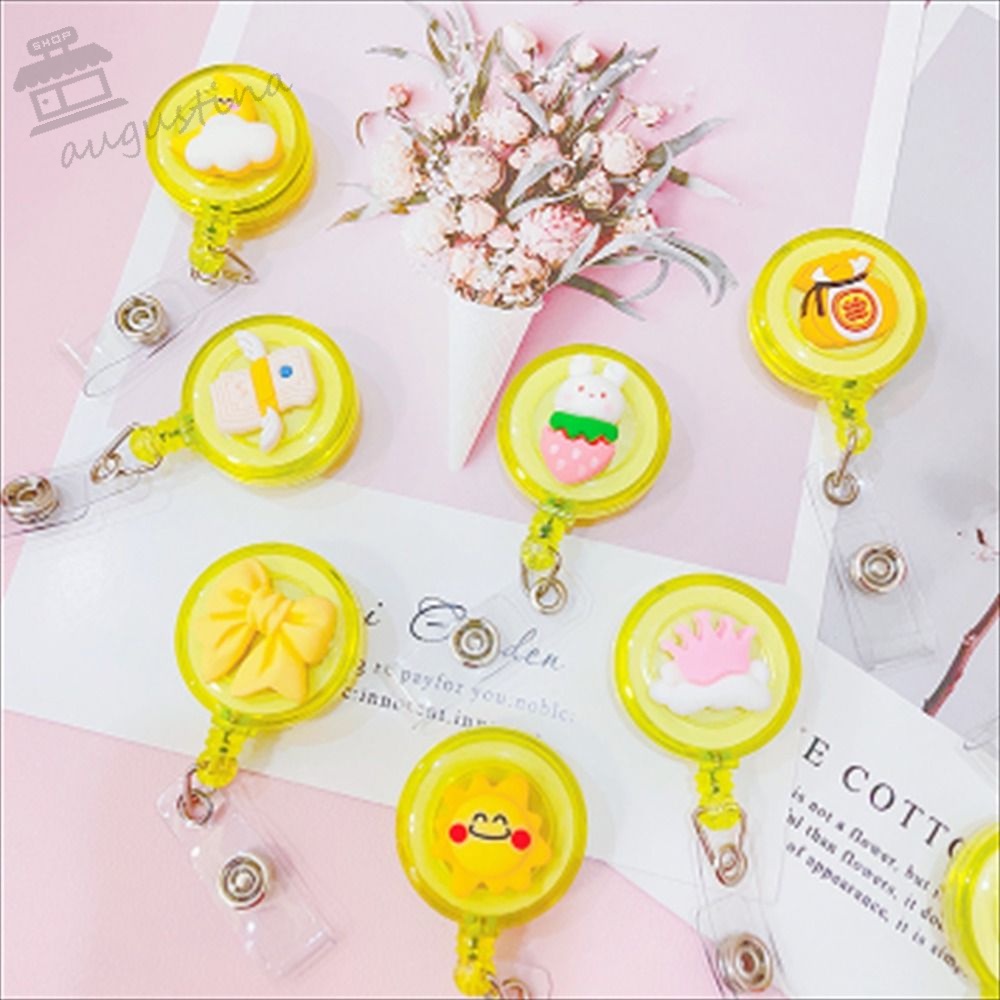 Giá Đỡ Thẻ Tên Họa Tiết Hoạt Hình AUGUSTINA Dễ Thương Có Thể Thu Gọn Cho Học Sinh / Y Tá