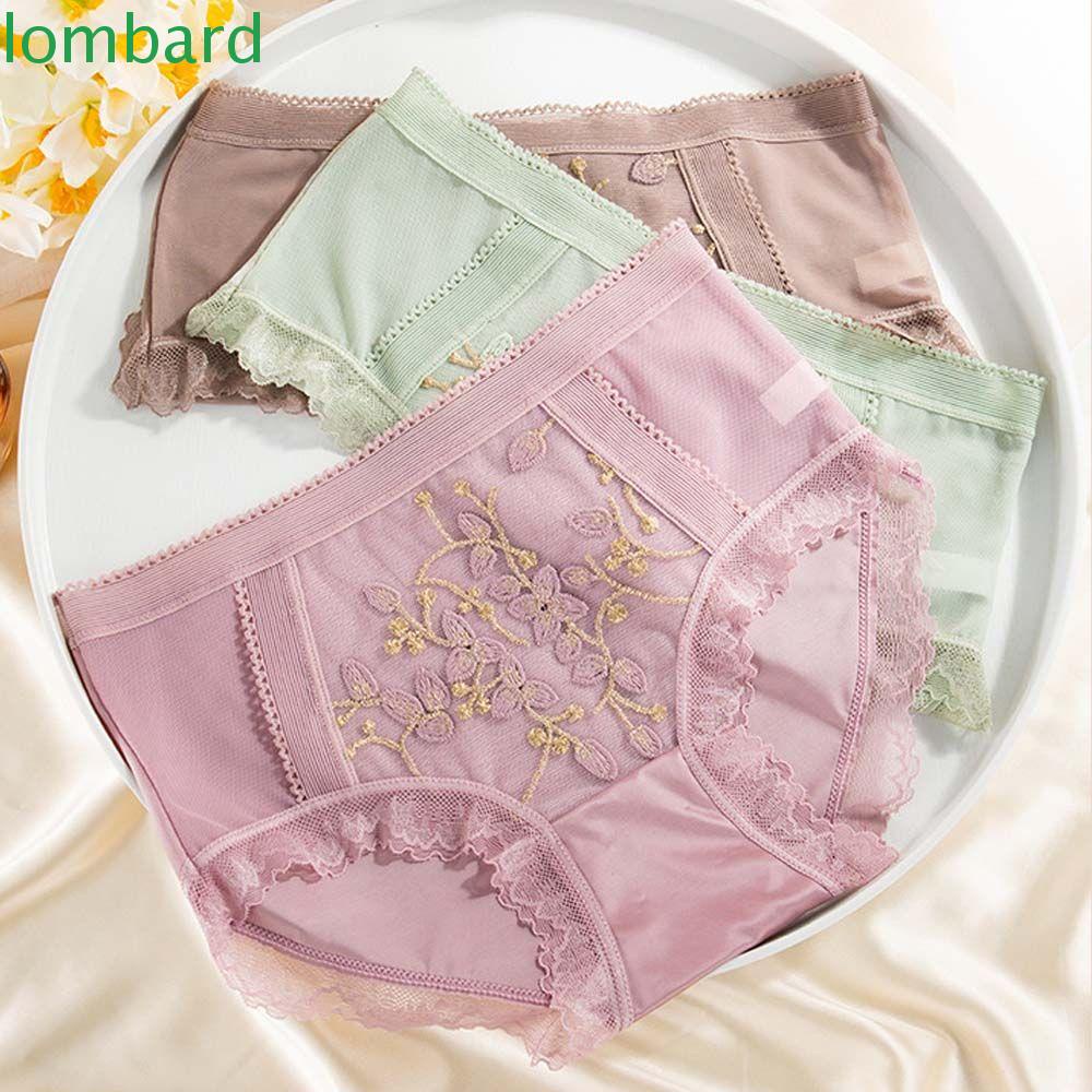 Quần Lót Cotton Lưng Vừa Phối Lưới Thoáng Khí Phong Cách Hàn Quốc Thời Trang Cho Nữ