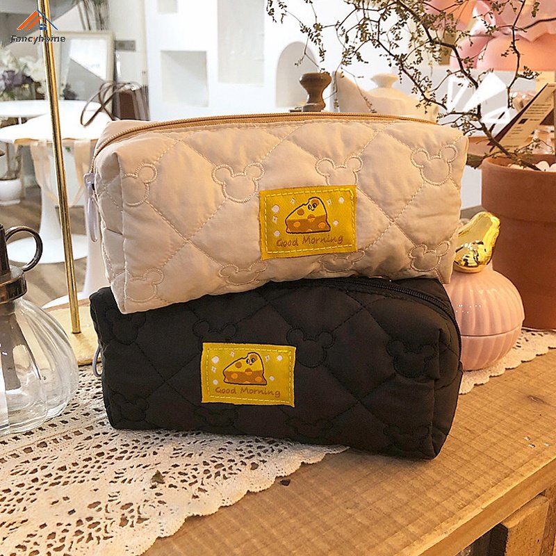 Túi Đựng Bút Cỡ Lớn In Hoạt Hình Phô Mai Dễ Thương Cho Học Sinh