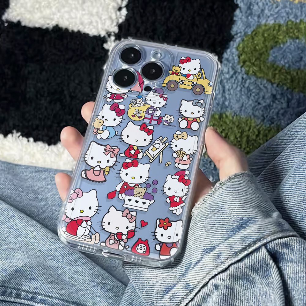 ✅Ốp Điện Thoại Mềm Chống Sốc Hình Mèo 14prokt Cho iPhone12max 1178 13Plus6