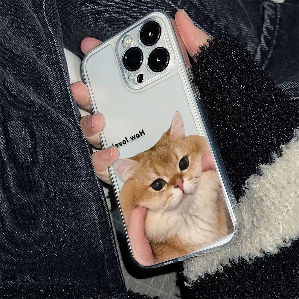 ✅Ốp Điện Thoại Mềm Chống Sốc In Hình Mặt Mèo Cho Iphone 14pro 1211 78 Plus 6In 13max