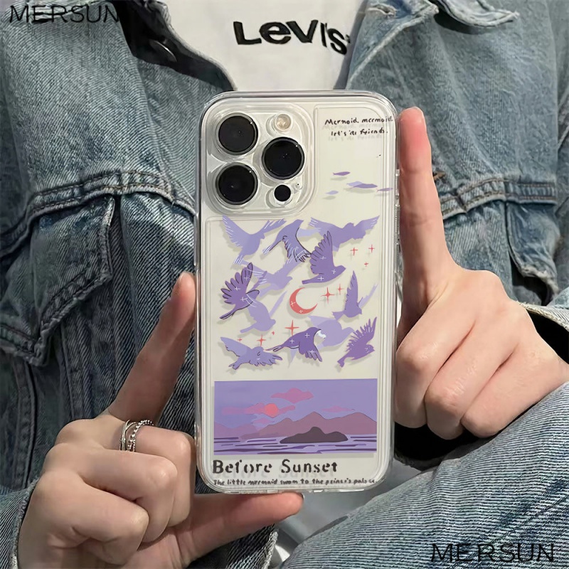 ✅Ốp Điện Thoại Mềm Chống Sốc 78 Phong Cách Sea Blue 14pro11max Apple plus13 KBIH Cho iPhone12 Pigeon 6In