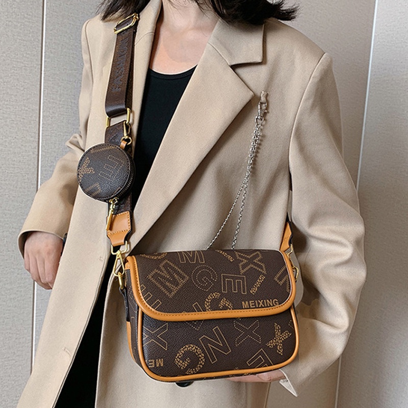 Túi Đeo Vai Hình Vuông Cỡ Nhỏ In Họa Tiết Phong Cách Cổ Điển Thời Trang Cho Nữ