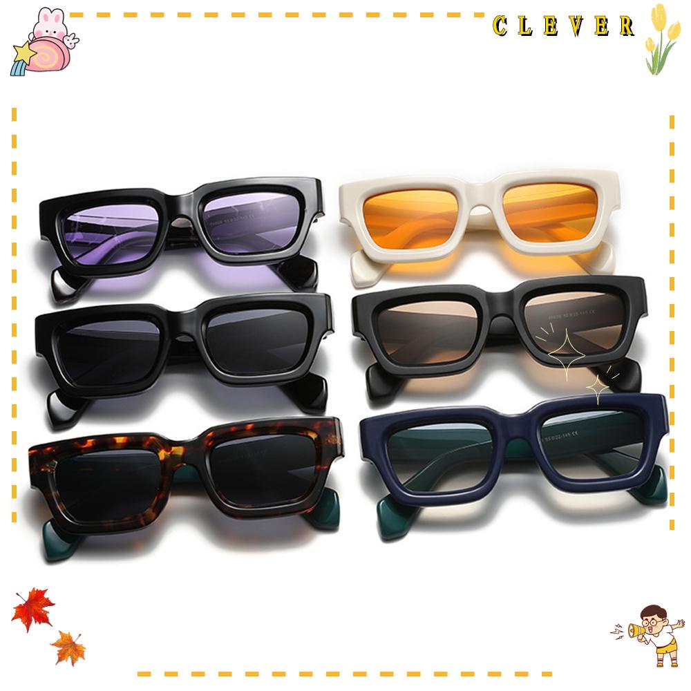 Kính Mát Hình Chữ Nhật Chống Tia UV Phong Cách Retro