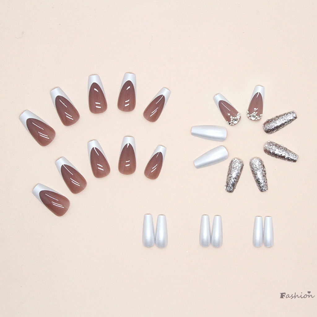 Móng Tay Giả Đính Ngọc Trai Màu Sắc Độc Đáo