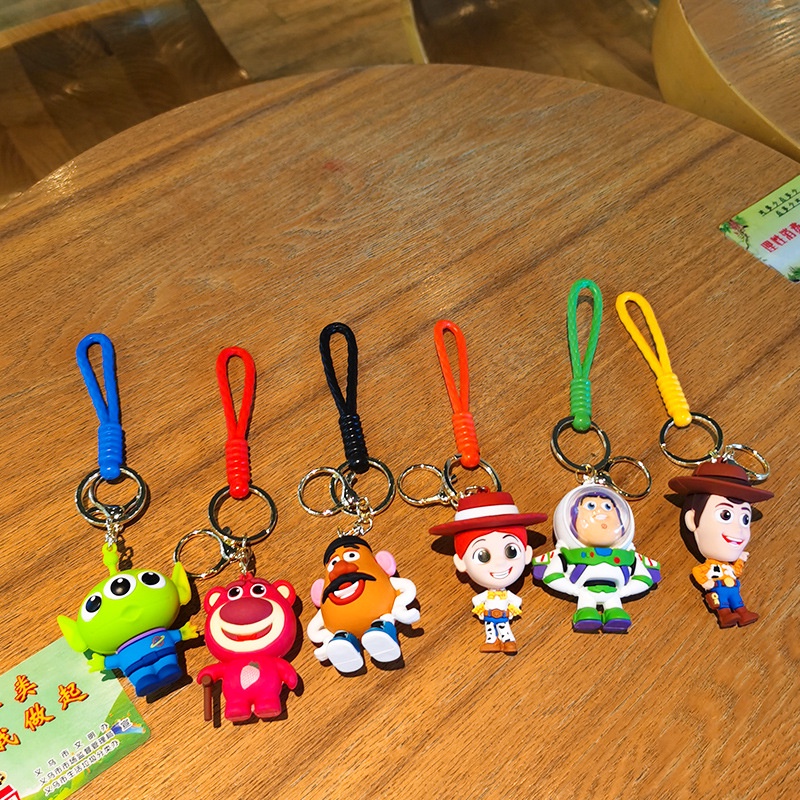 Móc Chìa Khóa Silicon Hình Hoạt Hình Toy Story Ba Mắt Cho Học Sinh