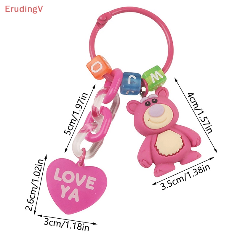 [ErudingV] Móc Khóa Trang Trí Túi Xách / Móc Khóa Hình Chú Chó / Gấu / Dâu Tây Hoạt Hình Dễ Thương