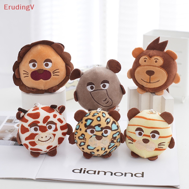 1 Thú Nhồi Bông Hình Động Vật [ErudingV] [ErudingV] Mặt Dây Chuyền Hình Sư Tử / Hổ / Hươu Cao Cổ / Voi / Báo /