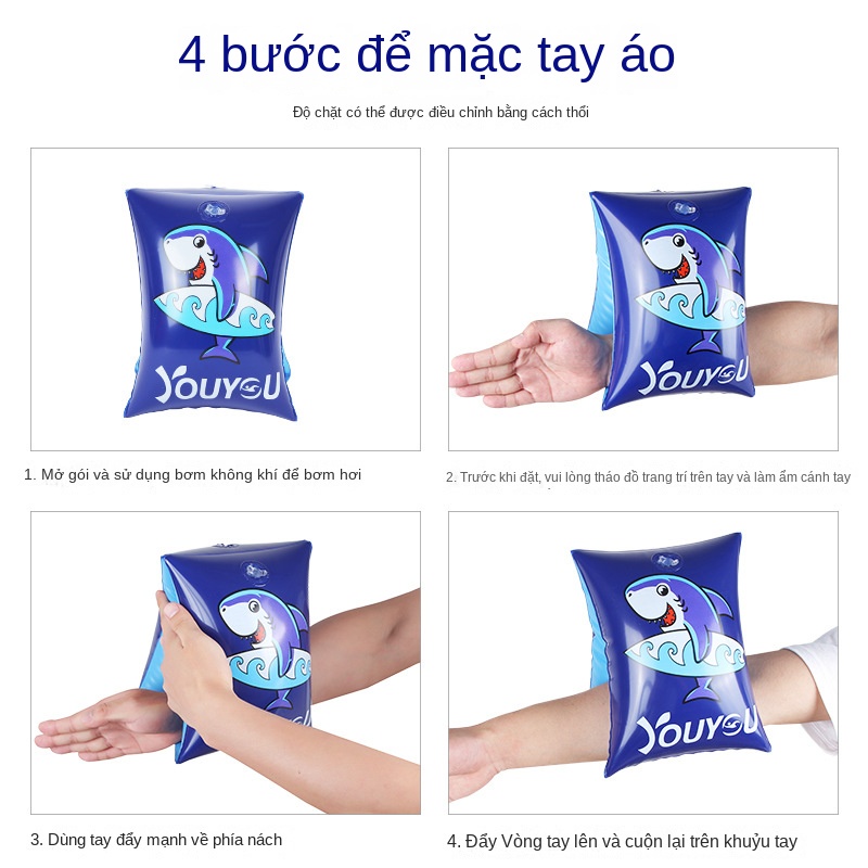 Phao Bơi Đeo Cánh Tay Dày Dặn Chuyên Dùng Cho Bé