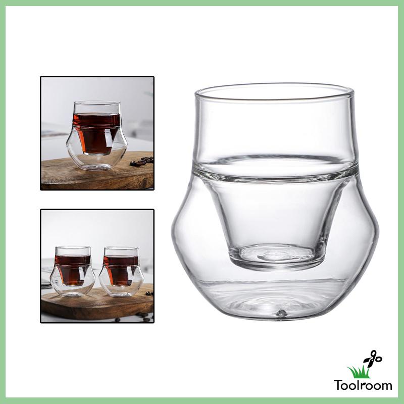 Cốc Uống Cà Phê Hai Lớp Bằng Kính Trong Suốt Dùng Cho Quán Bar / Gia Đình
