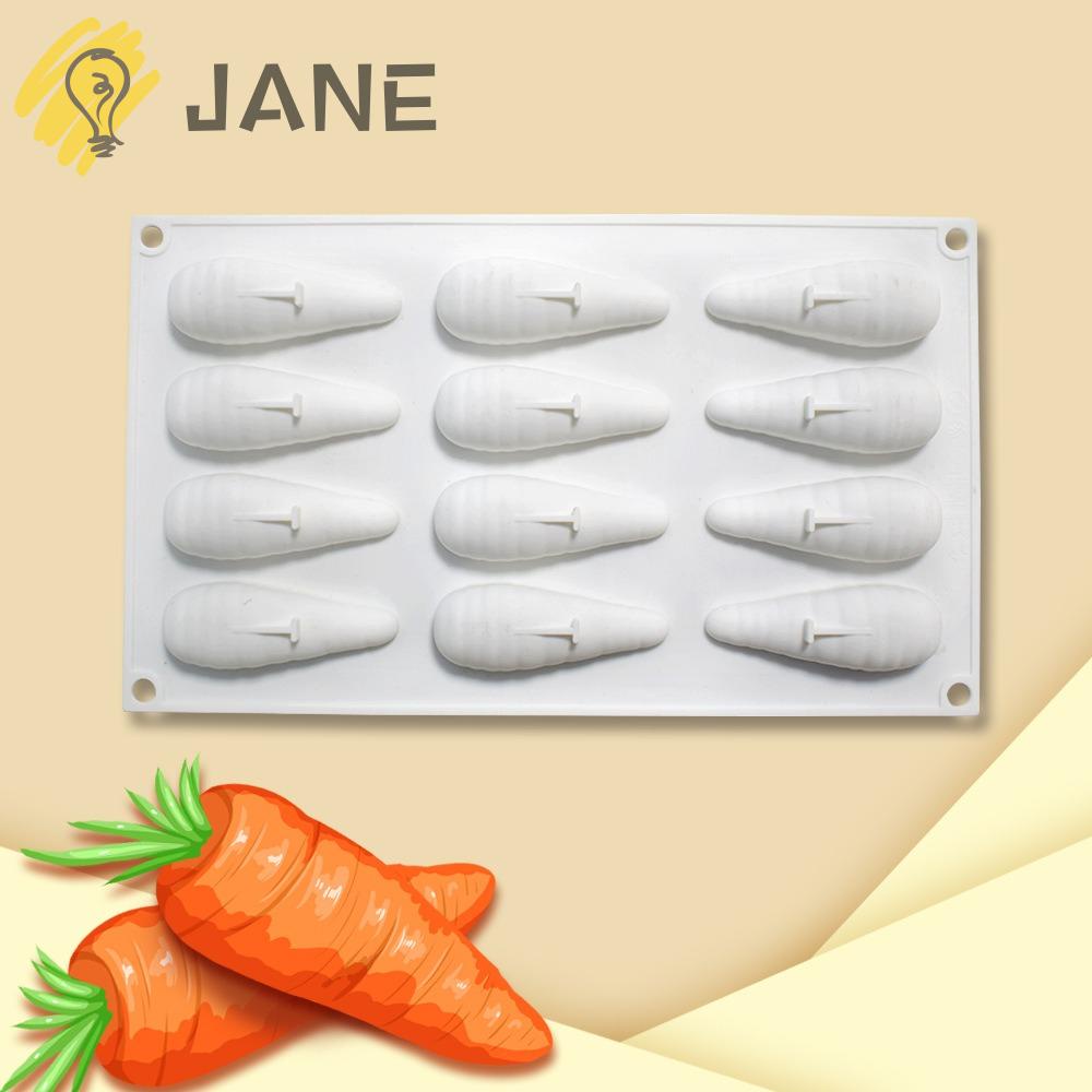 Khuôn Làm Cà Rốt / Đất Sét 3D Bằng Nhựa Resin Thủ Công 12 Ngăn