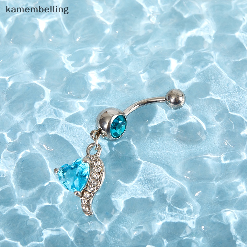 Kamembelling Khuyên Rốn Đính Đá Zircon Quyến Rũ Chất Lượng Cao Cho Nữ