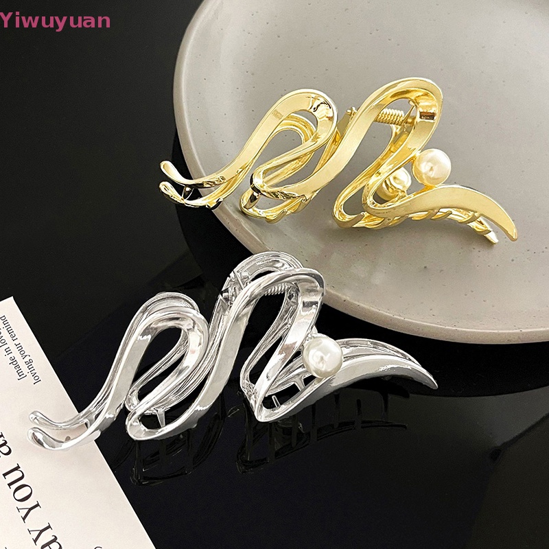 Kẹp Tóc Kim Loại Đính Hạt Ngọc Trai Thời Trang Cho Nữ