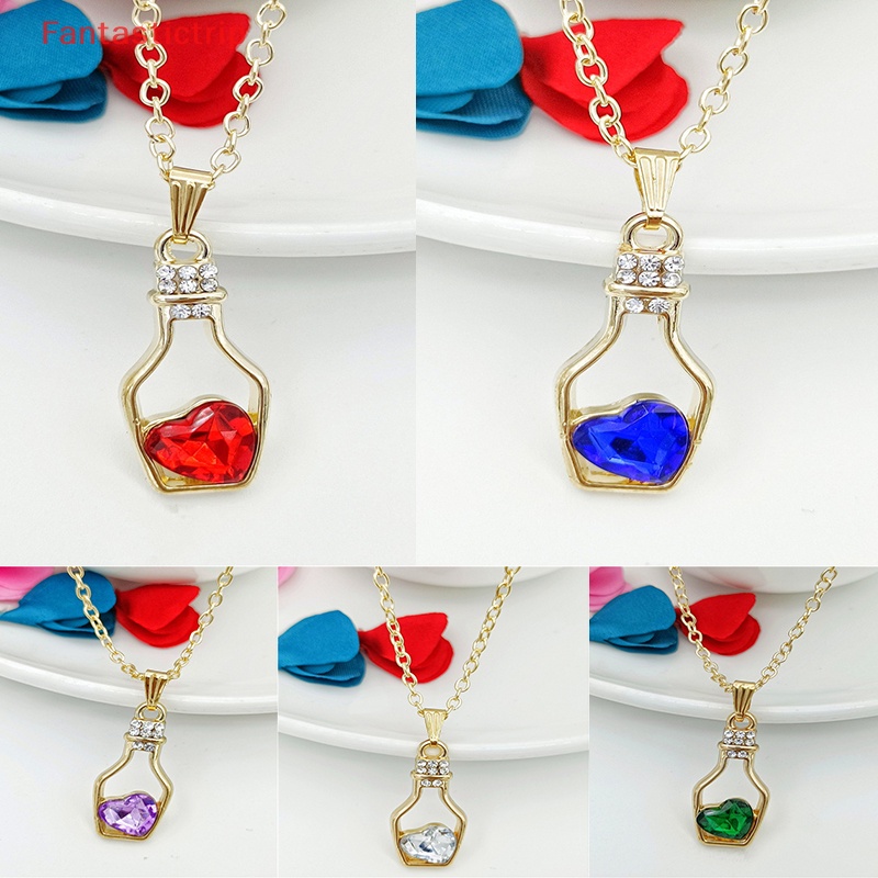 [Fantastictrip] Dây Chuyền Mặt Lọ Điều Ước Hình Trái Tim Pha Lê Thời Trang Quyến Rũ Cho Nữ